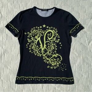 Versace Black and Green Women's Top Size US 8